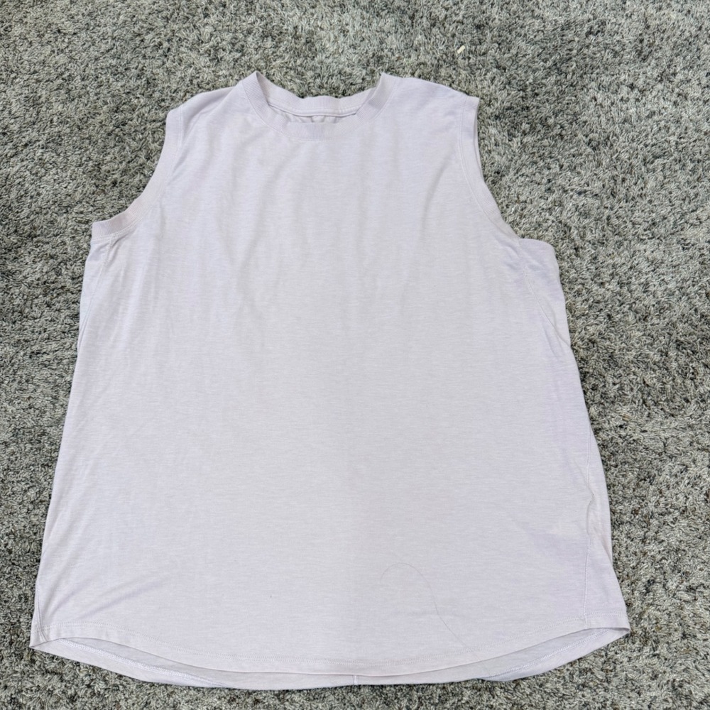 Nike One Dri-FIT Women Muscle Tank Top Lilac Purple Training Tee Large DD0626